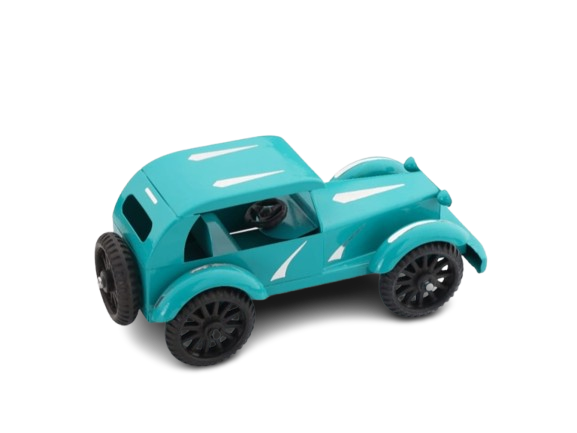 Cyan Vintage Car 3